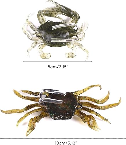 Miniatura 9 de Cebos artificiales simulación señuelos suaves con anzuelos pesca de mar Crankbaits trampas de cebos herramienta de aparejos de peces de agua salada