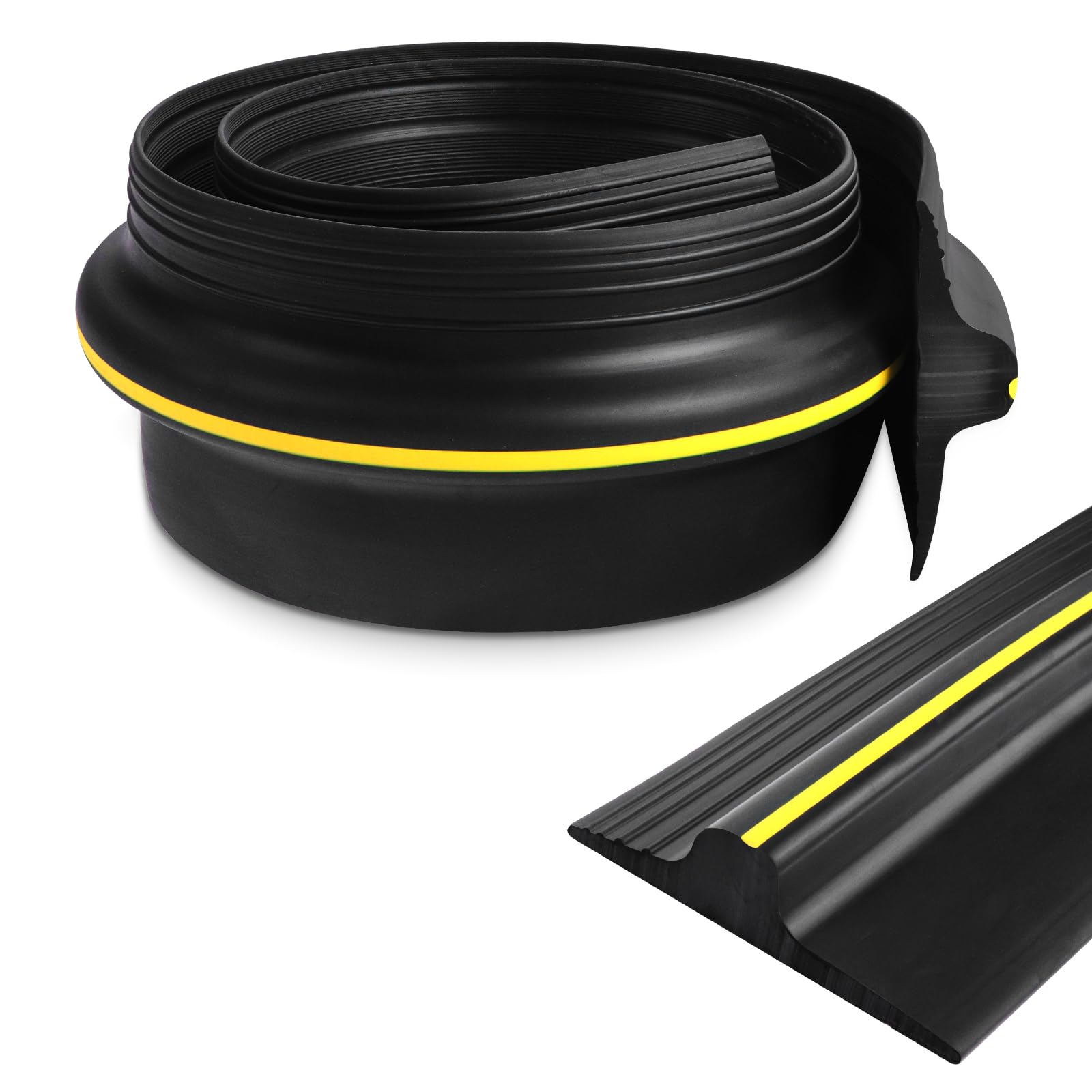 Garage Door Seal Universal Draught Excluder Strip Rubber Threshold Strip Weatherproof Bottom Threshold Seal Perfect for Insulation & Keeping Garage Clean & Dry
