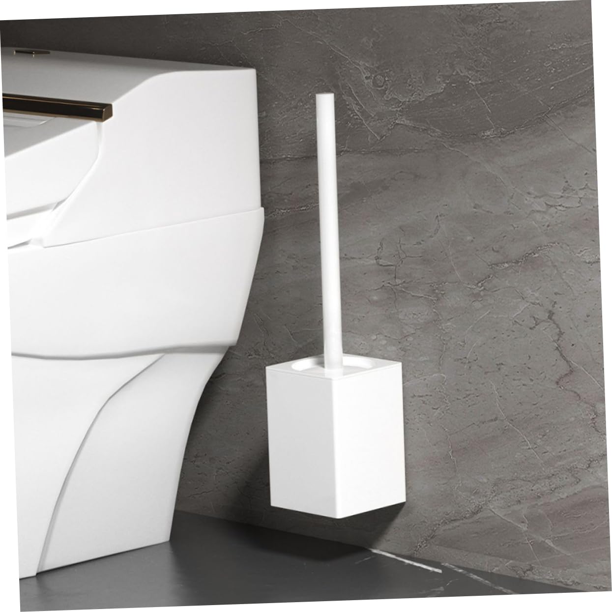 Wand Toilettenbürste mit Halter 2 Satz Aluminium Kunststoff für Zuhause