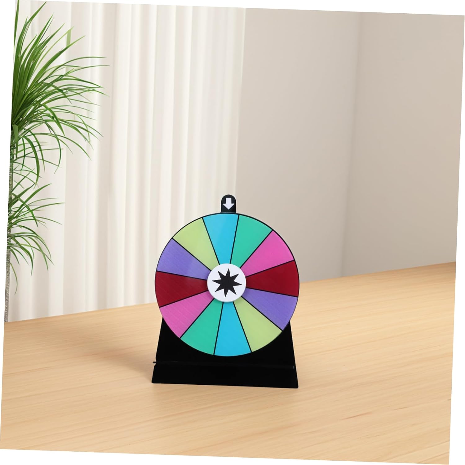 Prize Wheel Game Acrylic Stand Dry Erase Roulette Wheel for Parties Gatherings and Celebrations