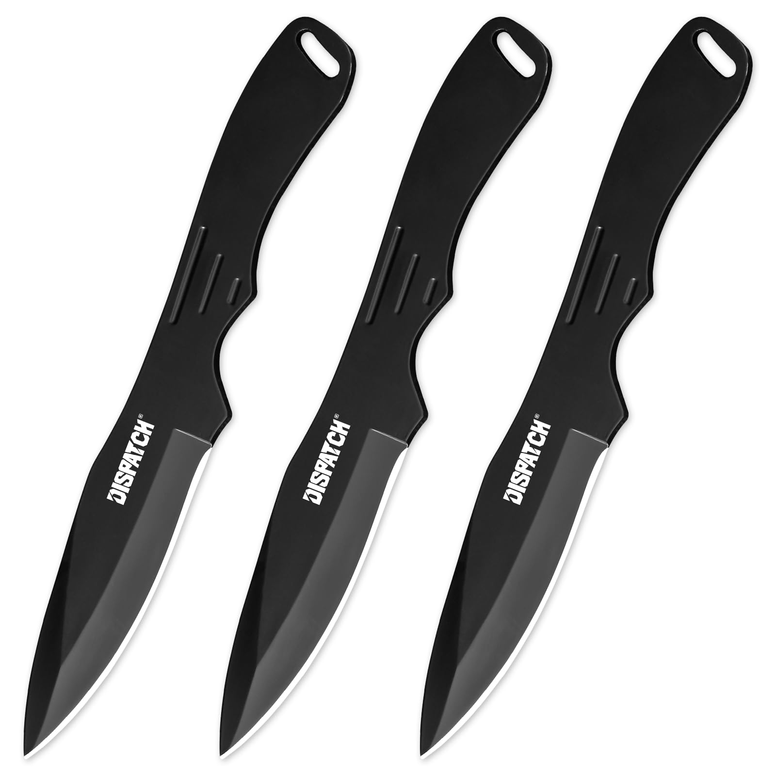 Dispatch Stainless Steel Throwing Knives Set of 3 with Nylon Sheath Well Balanced Kunai Throwing Knife for Recreation and Competition