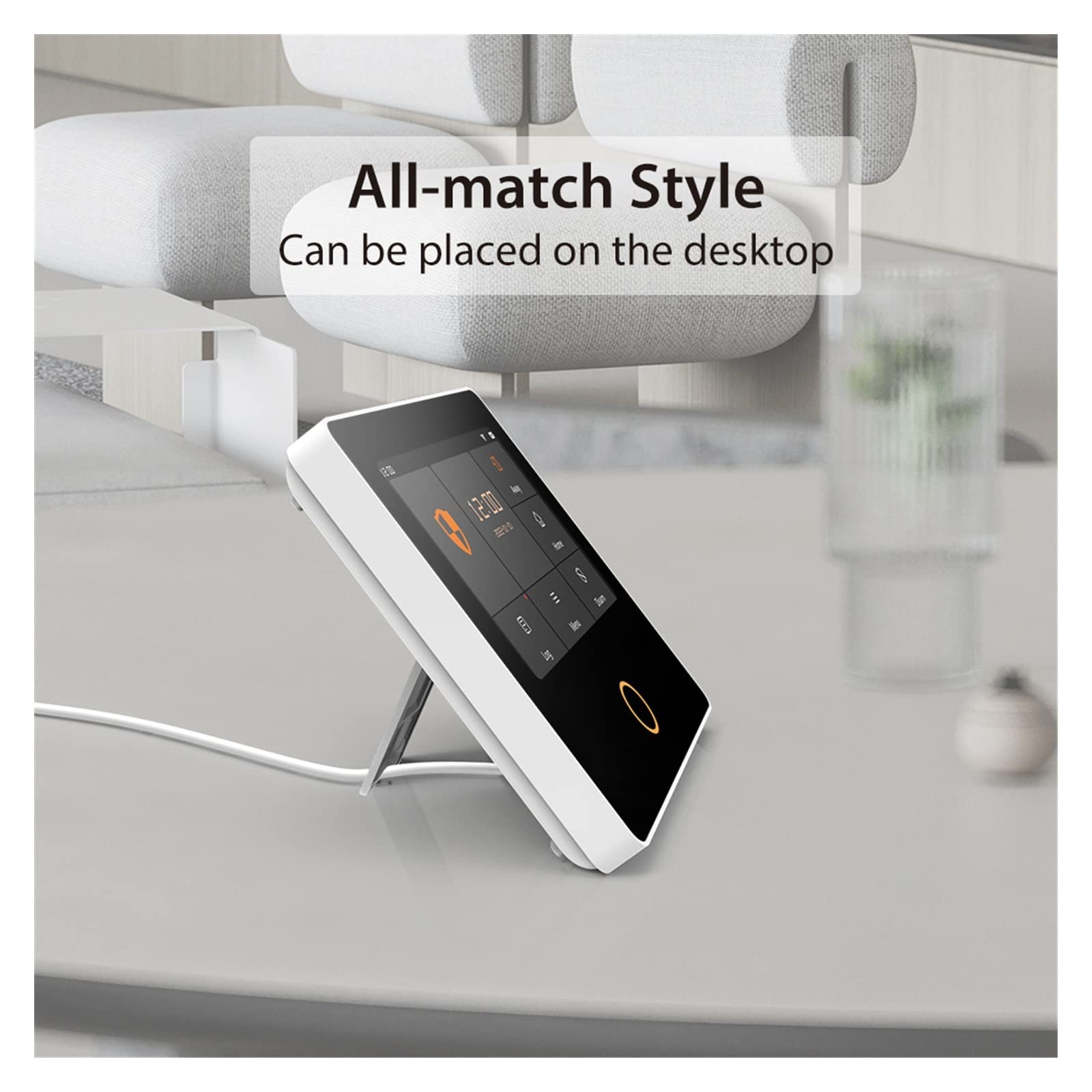 Sistema di Allarme di Sicurezza Domestica, Tuya Smart Home Kit antifurto di Protezione della Sicurezza Wireless Touch Screen IPS da 4,3 Pollici Integrato 10 Lingue(Set-A Alarm Panel)