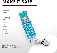 Vista 20 de SABRE Jeweled Pepper Spray, Maximum Strength, Fashionable Monochromatic Design, Quick and Easy Access Snap-Clip for Secure Attachment, Protect
