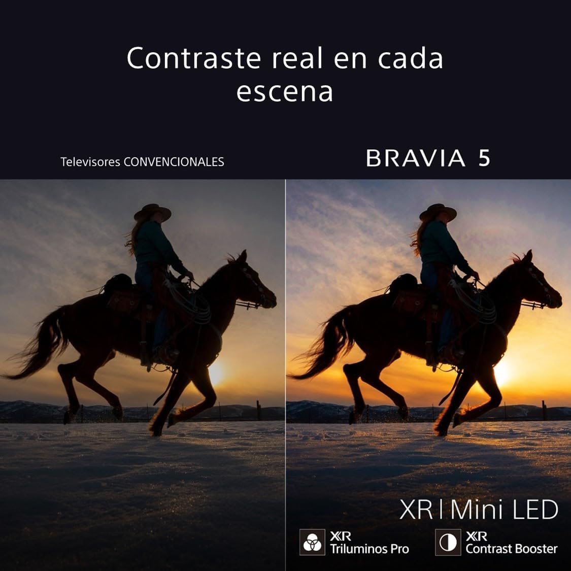 Sony BRAVIA 5, Mini LED 55 Pulgadas, Procesador XR con IA, Acoustic Multi-Audio, Dolby Vision/Atmos, IMAX Enhanced, Google TV 2025, Apple AirPlay 2, Eco Dashboard 2, Menú Gaming, 55″ 4