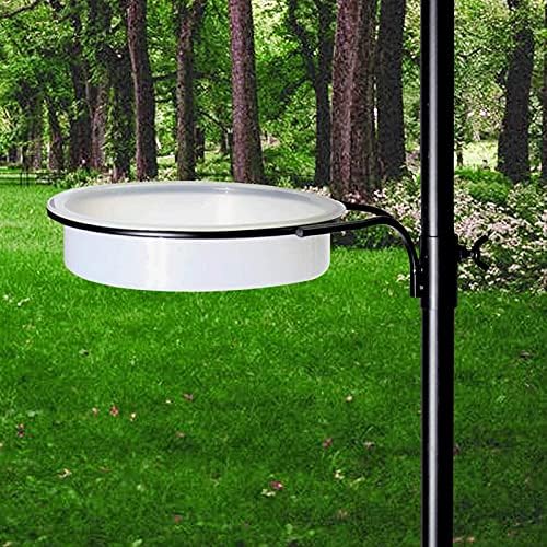 Bird Feeding Station,89 inches Wild Bird Feeder Pole with Water Bath Tray,Suet Feeder & Seed Tray, 6-Hook Bird Feeders Hanging Kit with 4-Prong Base,Metal Bird Feeder Station Heavy Duty for the Garden