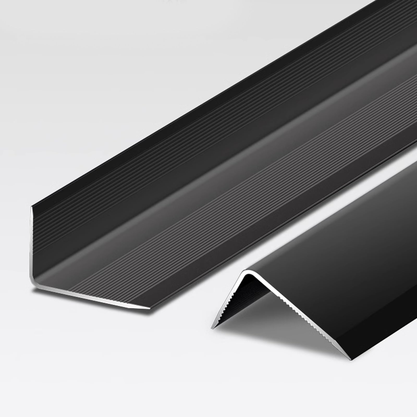 Paraspigoli Muro da Parete in Lega Alluminio Forma L Striscia Protezione | Angoli Metallo Nero Finestre E Porte Facile Da Installare Protezione Per Telaio Angolare(280*4cm)