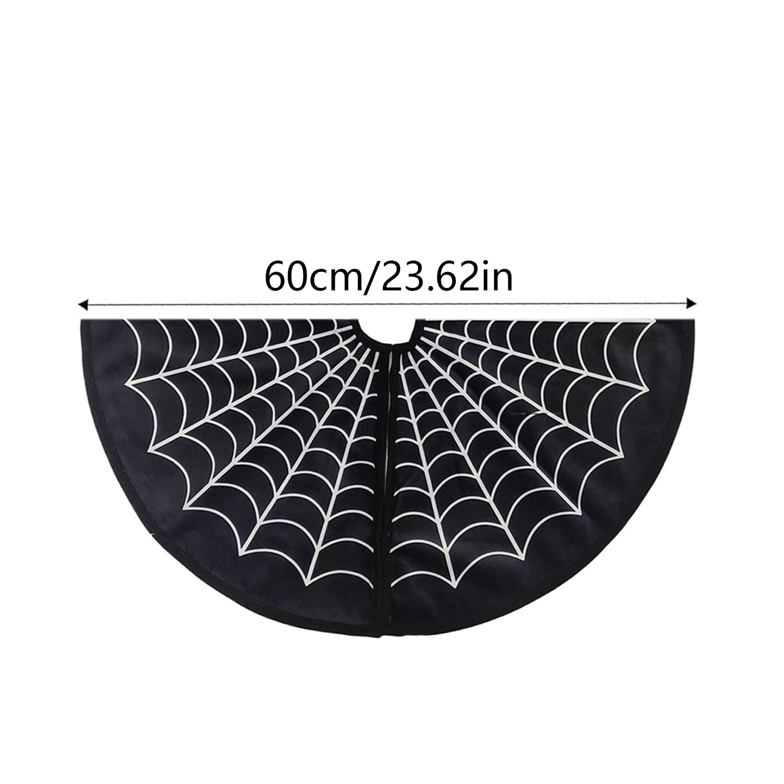 Gonna per albero di Halloween Tappeto rotondo gotico spettrale da 60 cm
