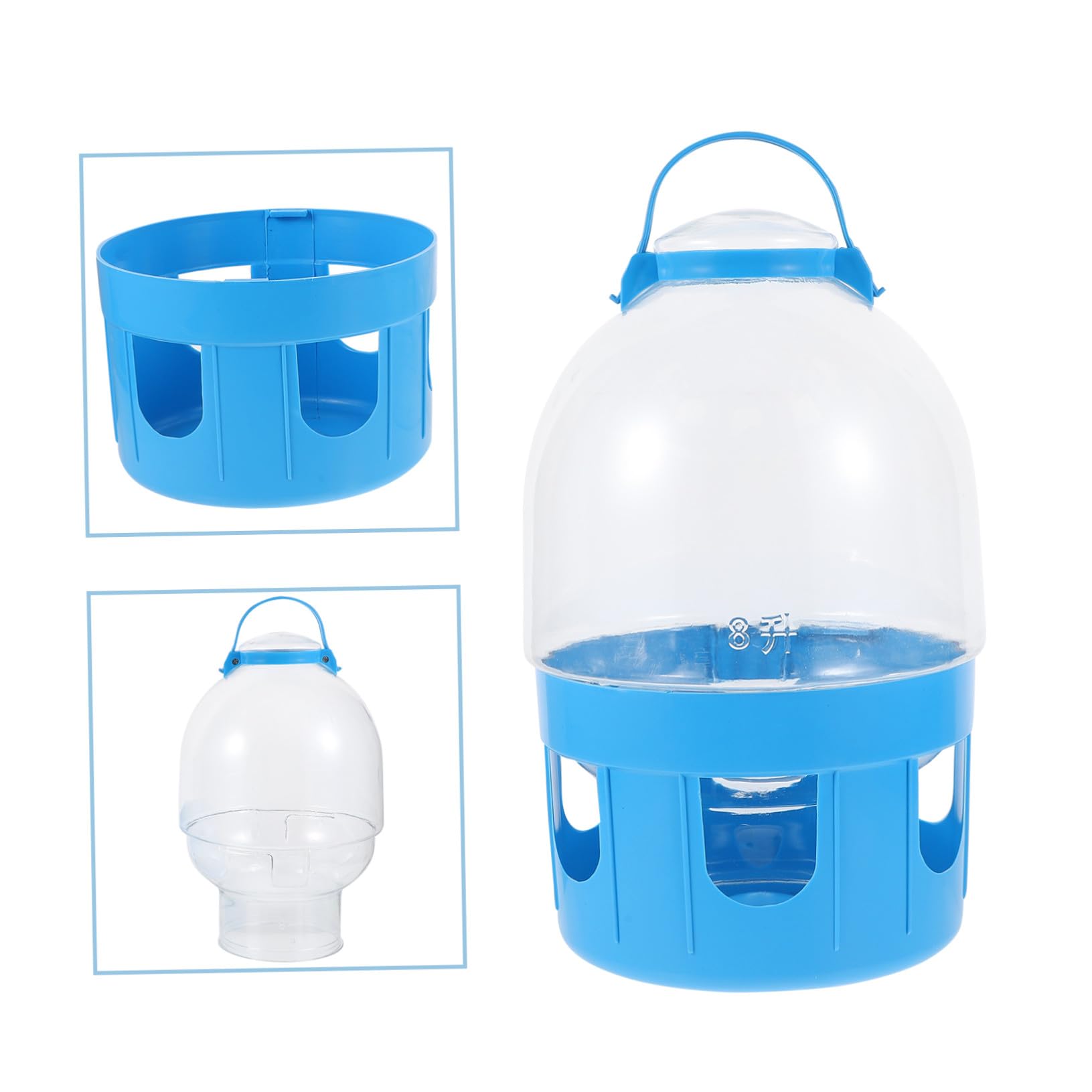 TOYANDONA Abbeveratoio per Piccioni, Mangiatoia per Uccelli in PVC, Capacità Grande, Facile da Pulire, Per Domestico e Decorazione