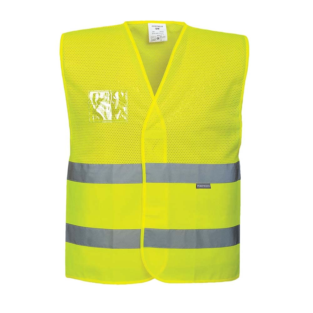 Portwest Chaleco De Media-Malla De Alta Visibilidad, Tamaño: 4X/5X, Color: Amarillo, C494YER4X/5X