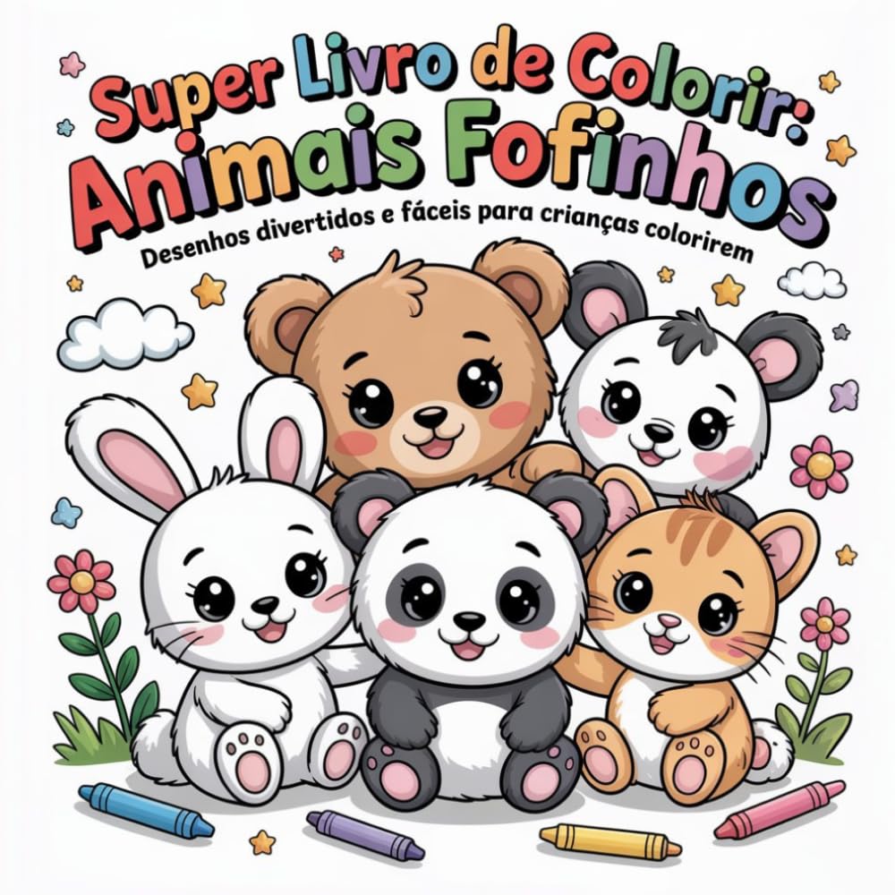 Super Livro de colorir animais fofinhos