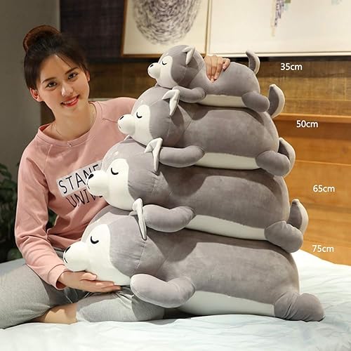 Miniatura 6 de ERDAO Husky - almohada de felpa, animal de peluche Huskie, Almohada de juguete de animales de peluche de Huskie para niños, día de San Valentín,
