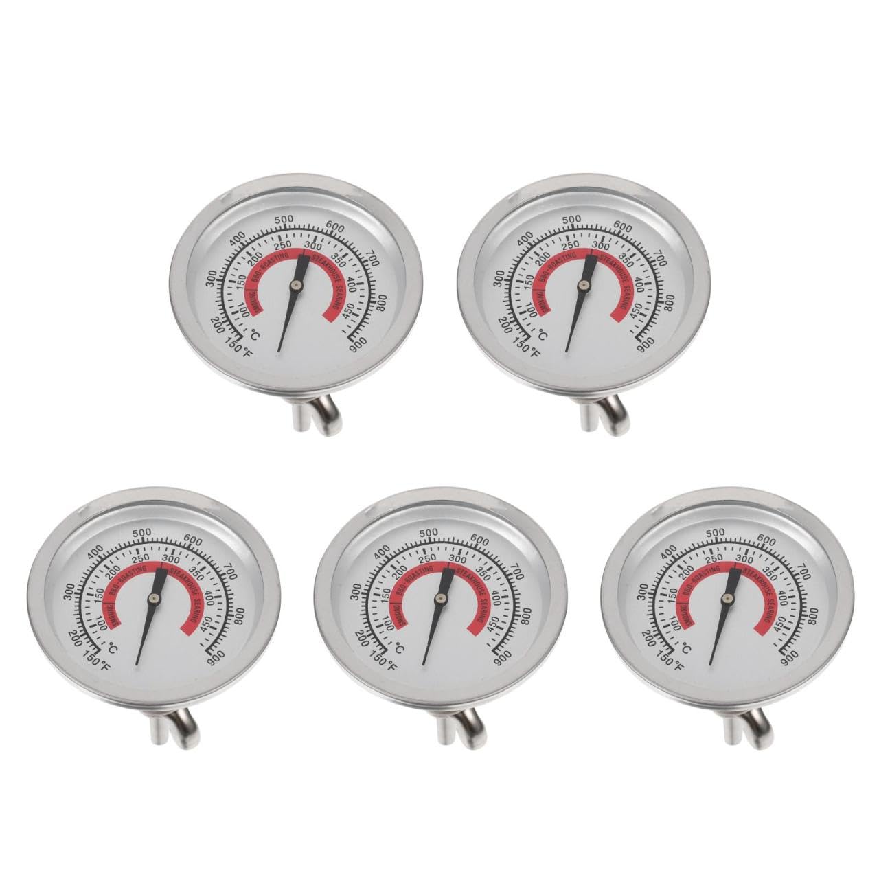 BESPORTBLE 5pezzi Termometro Per Bbq e Misuratore Inossidabile Facile Per Grigliate e Precise