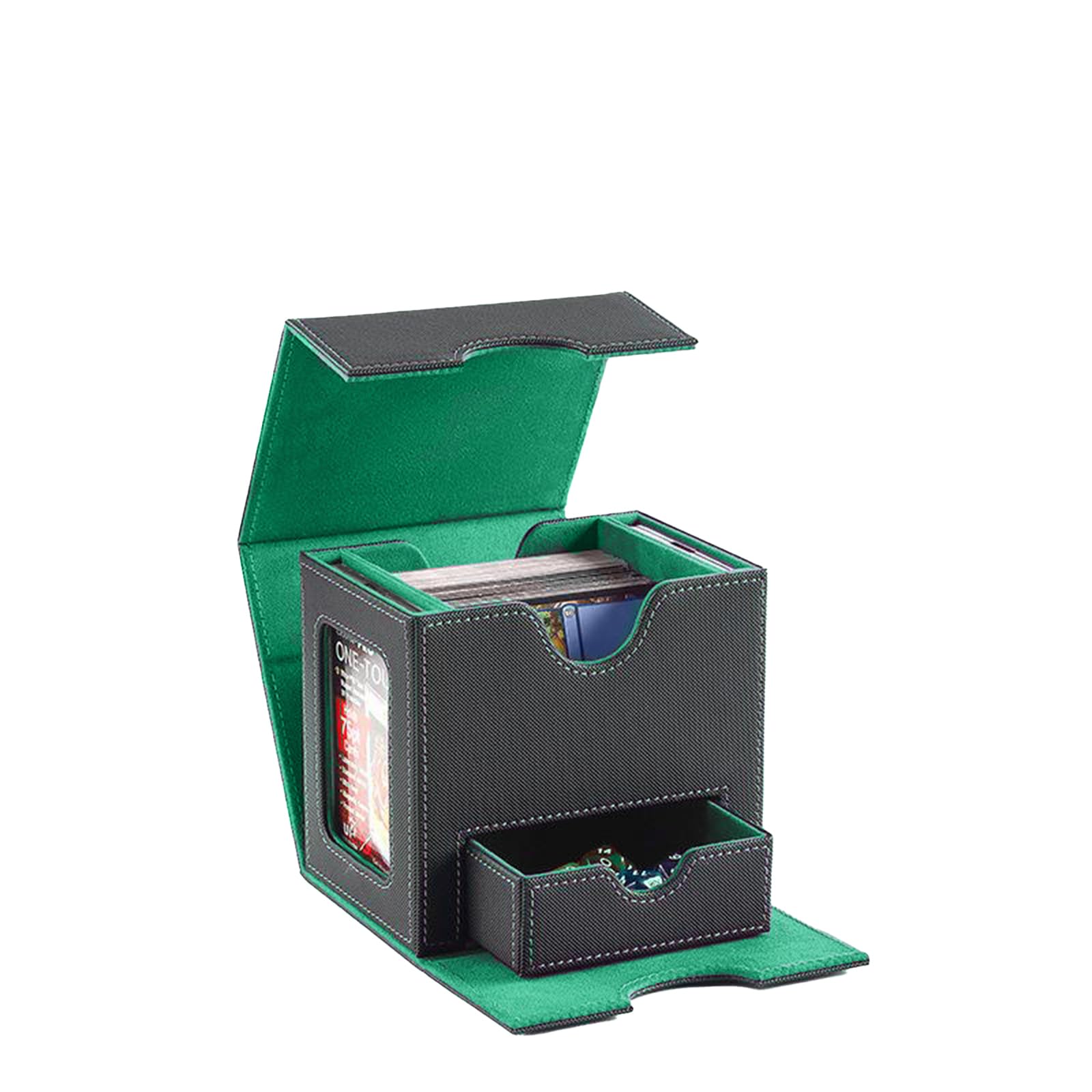CMFYlive Commander deck box for Card Deck Box MTG Deck Box Gamegenic Deck Box Fits 100+ Double Sleeved Cards Magic Commander Card Storage Box with 2 Dividers and 2 Toploader Fit for TCG Magic Cards