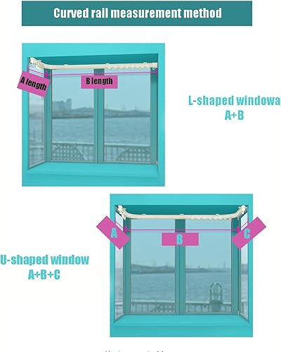 Miniatura 7 de Riel de cortina curvado para ventanas suaves con rodillos silenciosos, montaje de cortina de techo flexible, juego completo de accesorios de