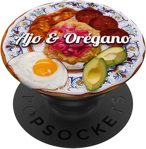 Accesorio para teléfono Ajo y Oregano  PopSockets Grip y soporte para teléfonos y tabletas, Negro