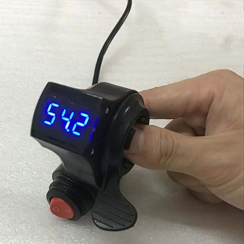Miniatura 5 de Controlador de voltaje del acelerador de pulgar negro con interruptor de pantalla LED para scooter eléctrico Pocket Bike 12V-84V plástico E-Bike