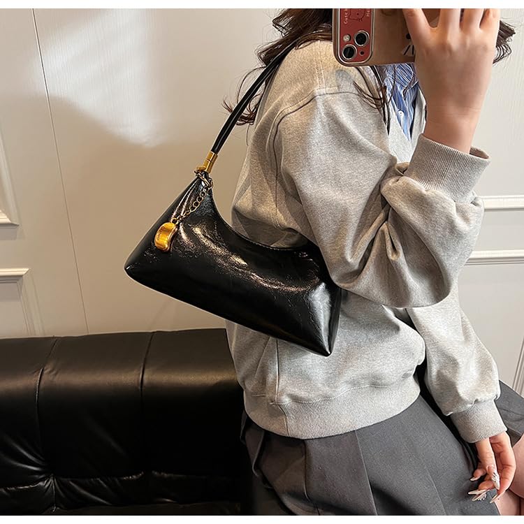 Image of NEBIL Shoulder Bag for Women Small Vintage Shoulder Purse Handbags Retro Purse Cute Clutch Hobo Underarm Bag (Silver)