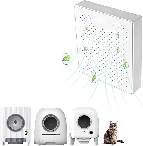 Purificador de aire desodorizante para caja de arena automática para gatos, reduce el olor, apto para caja de arena autolimpiante Charmkit