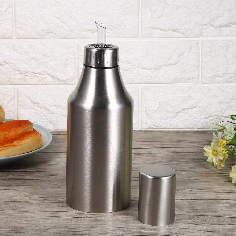 Fdit Oliera Bottiglia Acciaio Inox Dispenser Oliera Pentola Oli Salvagoccia Liquido Distributore Contenitori per Olio e Aceto Utensile da (1000ML)