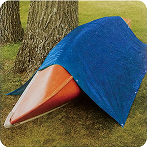 Hanjet Lightweight Outdoor Tarp 8 x 10 5 Mil Multi-purpose Waterproof Reinforced Rip-Stop Tarps with Grommets Blue - Thumbnail 2