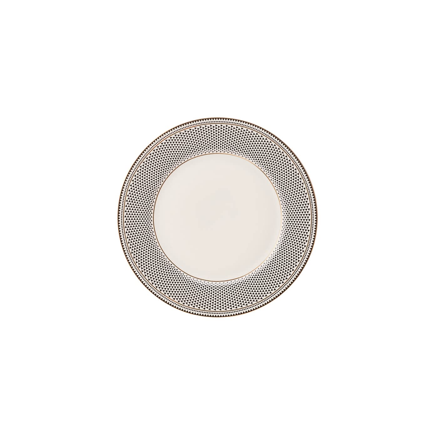 KARACA Ensemble de vaisselle en porcelaine Globe pour 6 personnes - Service de table 24 pièces avec assiettes et bols, ensemble de vaisselle rond et ensemble de dîner en or blanc