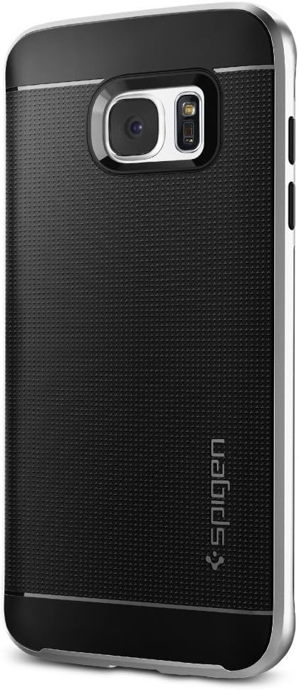 SpigenNeo Hybrid Designed for Samsung Galaxy S7 Edge Case (2016) - Satin Silver