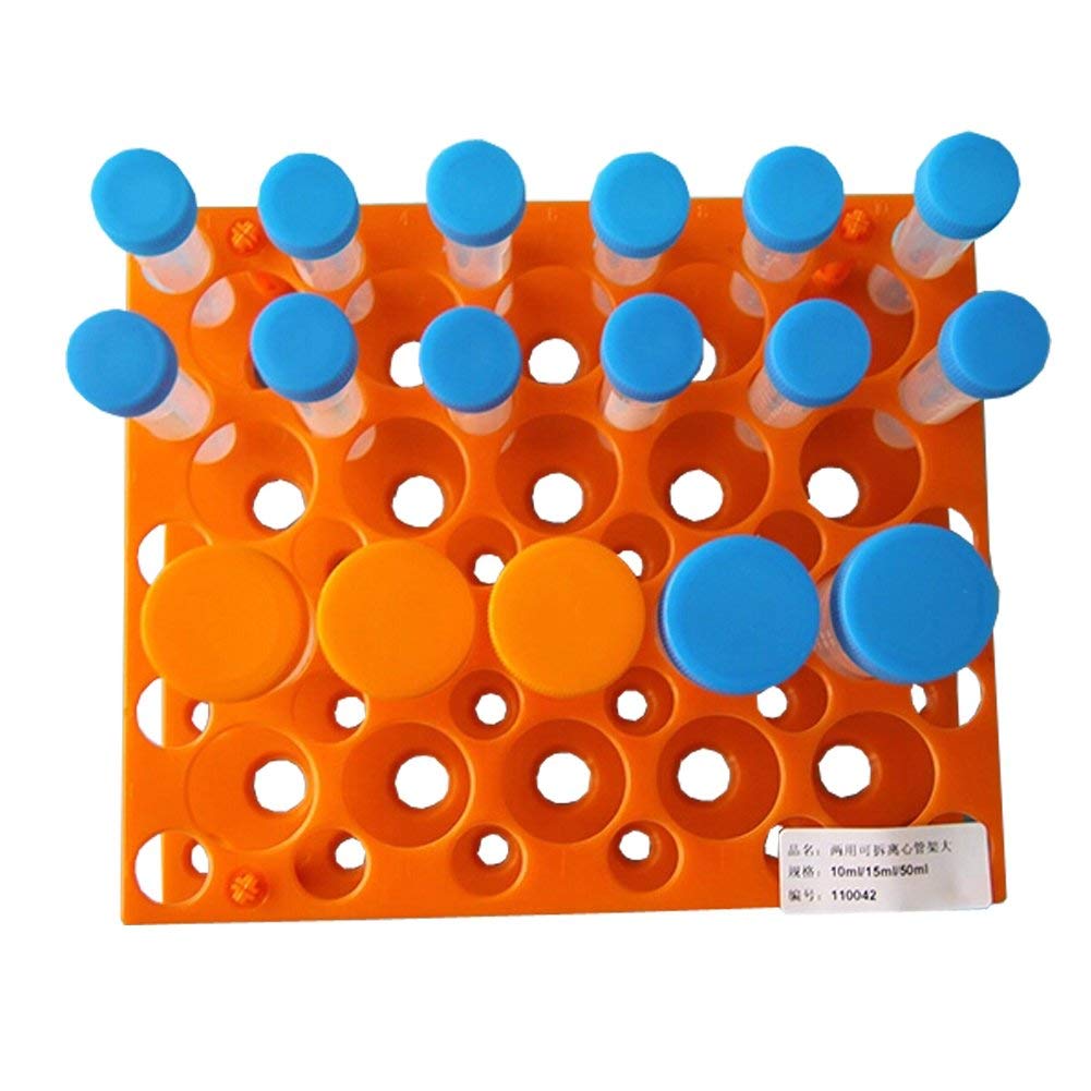 BIPEE Big Size Detachable Centrifuge Tube Racks for 10ml,15ml,50ml, 50-Well blue colour