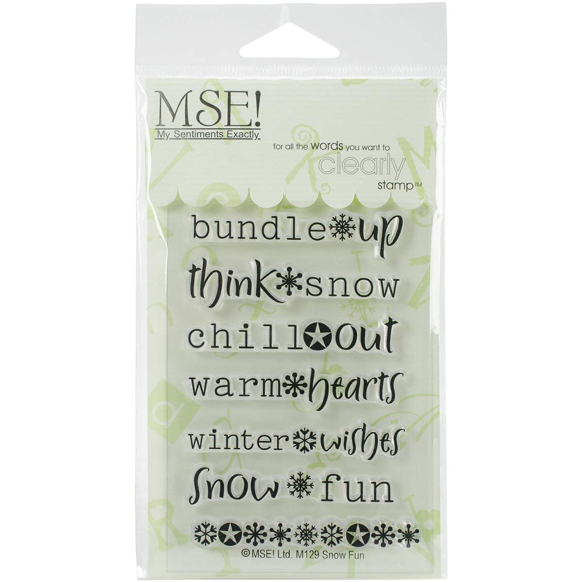 MSE My Sentiments Exactly Clear Stamps 3 x 4-inch Sheet Snow Fun, Acrylic, Multicolour, 0.38x9.52x16.51 cm