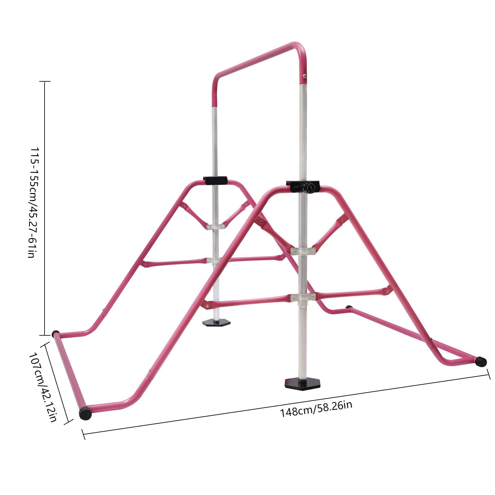 Ginnastica Ginnastica, barra regolabile in altezza, per bambini, pieghevole, per allenamento orizzontale, per interni, attrezzi da ginnastica per casa e palestra