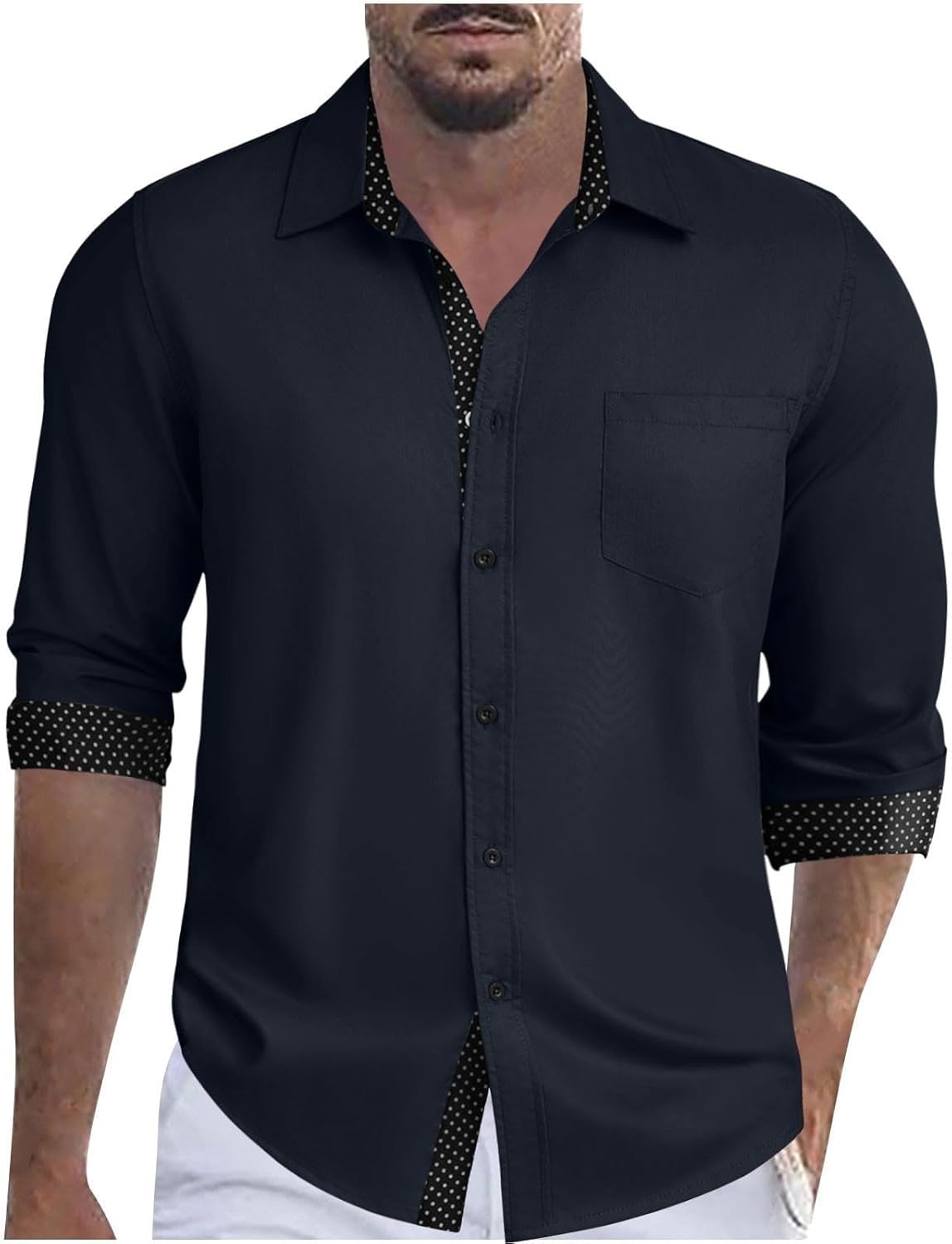 Mens Dress Shirts Long Sleeve 5xlt Mens Shirts Big and Tall Stretch Dress  Shirts for Men V Neck T Shirts Men Casual Shirts for Men Collared Shirt Men  Dress Shirt for Men