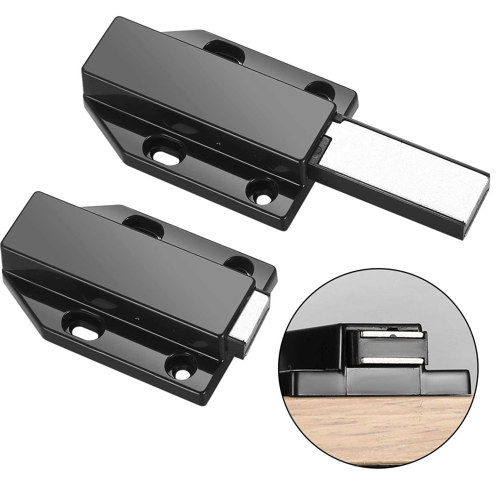 Sistema Push To Open Per Ante E Cassetti - 4 Pezzi, Apertura A Pressione Senza Maniglie, Per Armadi E Mobili