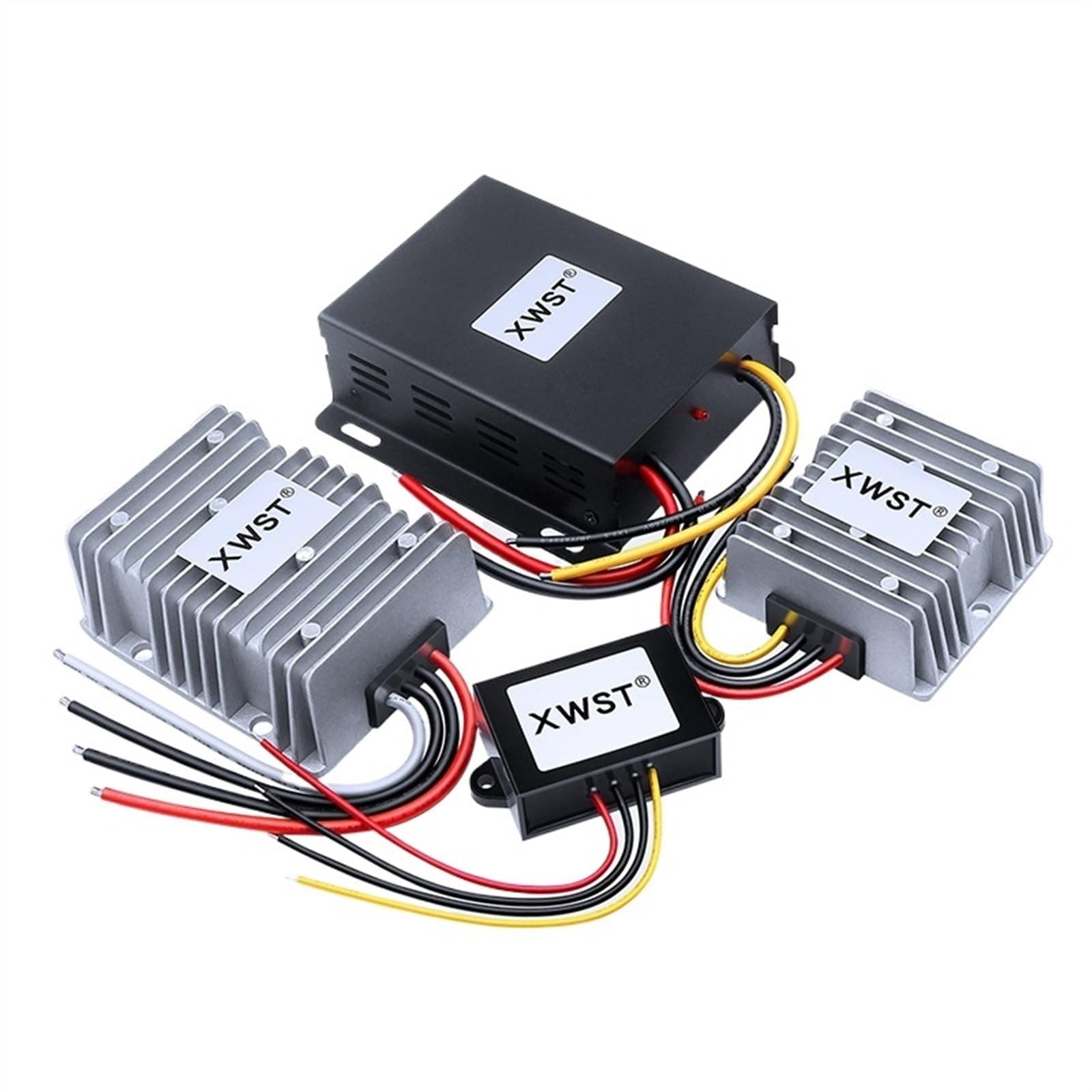 DC DC Boost Stabilizzatore Convertitore da 12V a 27V Step Up Power Inverter 1-20A Modulo regolatore di tensione for auto for solare(10A Aluminum L)
