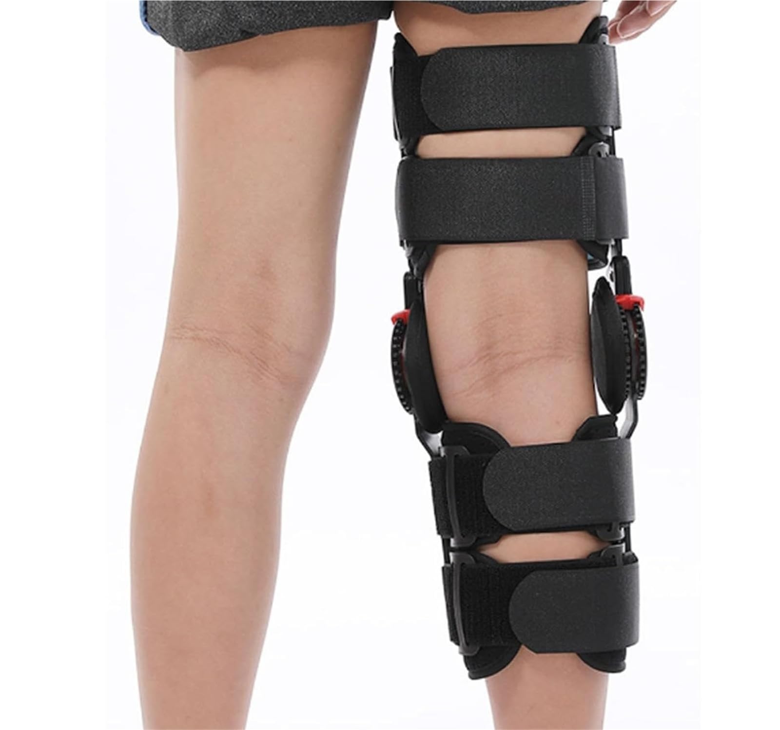 Rodillera postoperatoria Trasera articulada para niños, Rodillera médica para el Dolor de Rodilla, Artritis, ligamento Cruzado Anterior, Apta para niños de 110 a 150 cm.