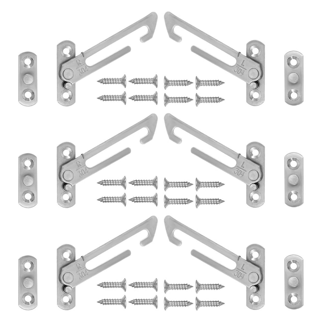 Limiter d'ouverture gauche et droite BESTYASH, entrebâilleur de fenêtre à battants réglable