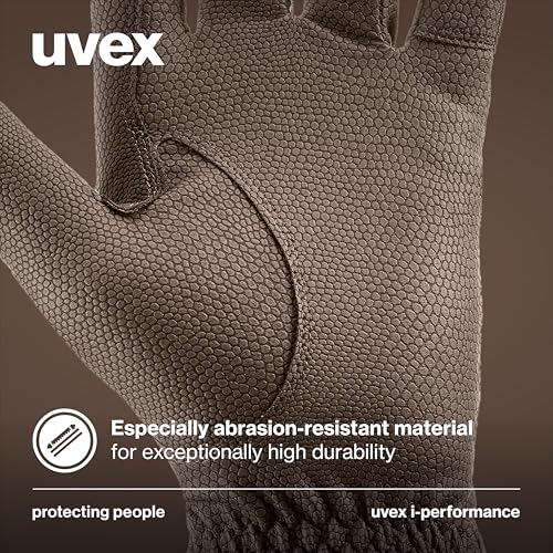 Uvex i-Performance 2 Riding Gloves – Breathable, Touchscreen-Capable Equestrian Gloves for Men & Women, Brown 8.5