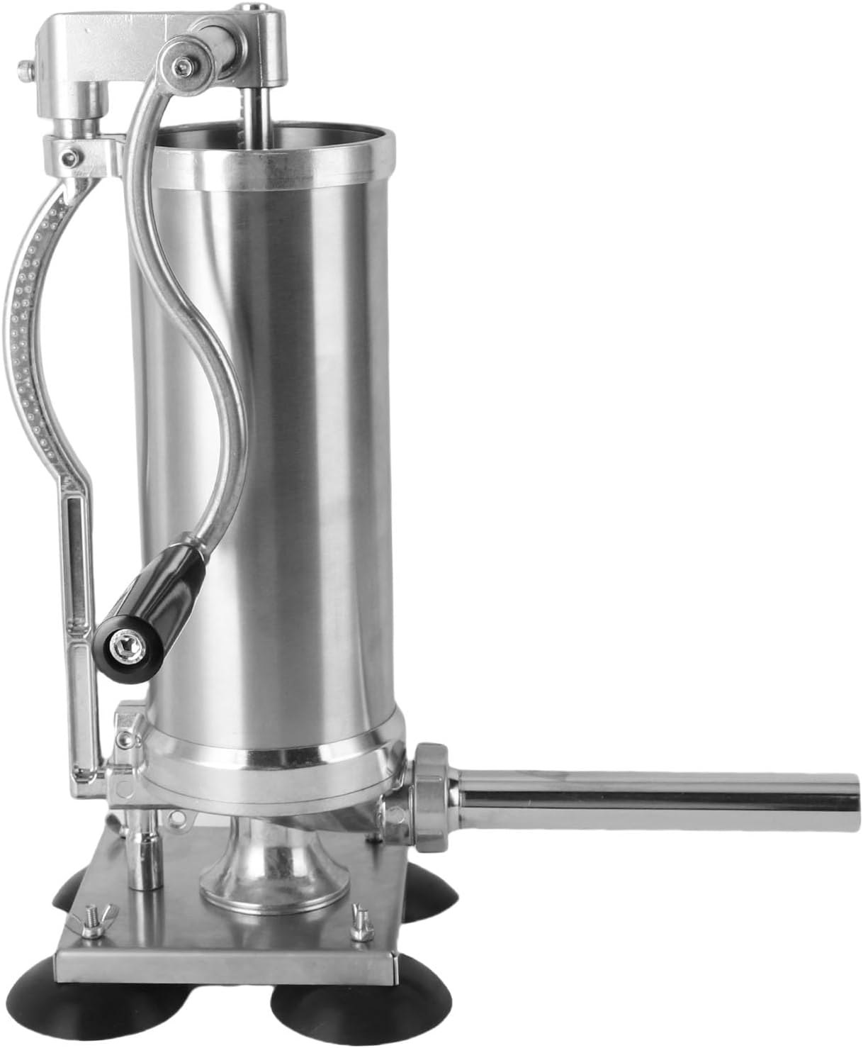 Zunate 3L Sausage Stuffer, Stainless Steel Manual Filling Machine with Ergonomic Handle and Suction Cup Base for Efficient Home and Restaurant Meat Processing