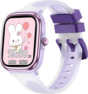 Smart Watch for Kids, Learning Watch,Flashlight, Puzzle Games, Storybooks, Music Player, Learning Card, Health Tracker (Purple)