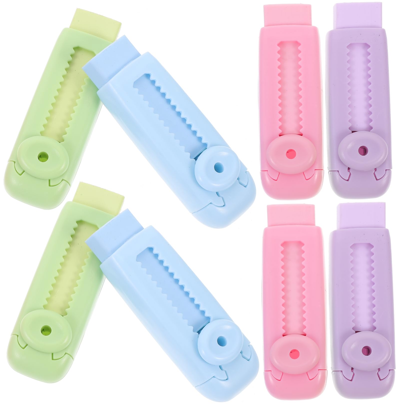 DOITOOL 4 Ensembles Rétractable Couleur École Pour Élèves Traces Pratique Pour Examens Et Tests Scolaires 8 Pièces * 4