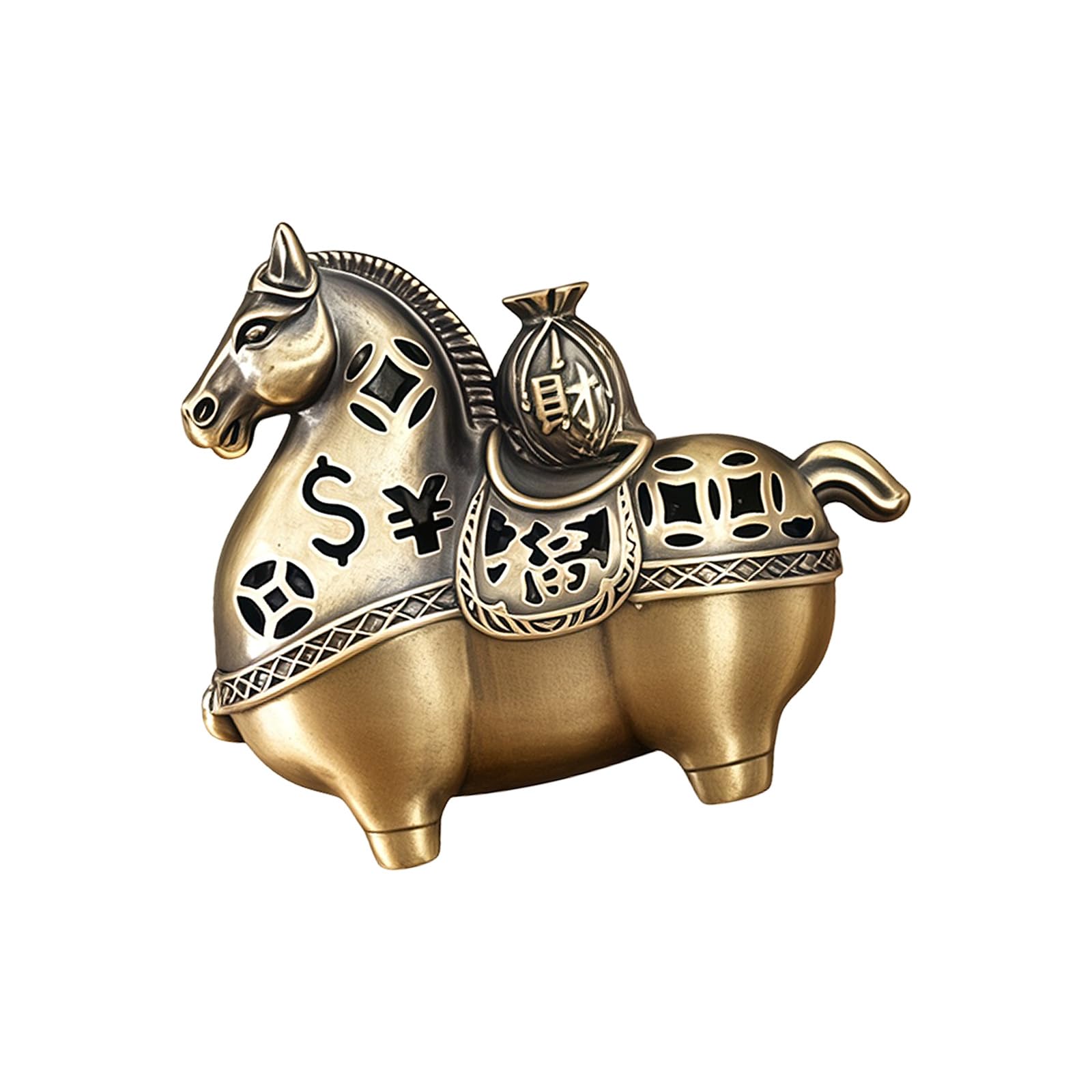 Pyasuye Metal Incenses Stick & Coil Burners with Horse Design for Wealth and Good Luck Perfect for Home Offices Bedroom Decors Chinese Horse Censers
