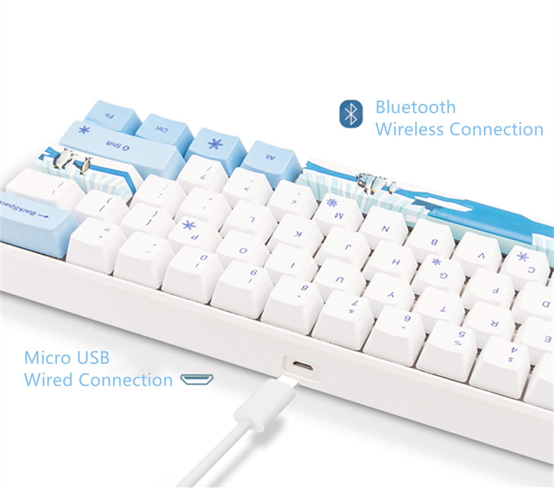 Amazon.in: Buy ZMX Blue Penguin 61 Mechanical Keyboard,Hot