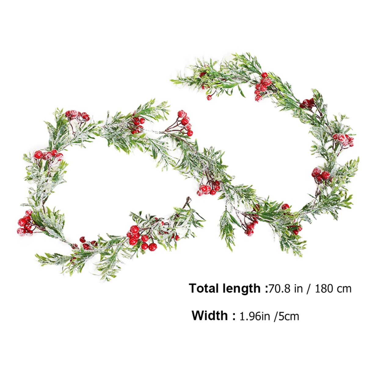 STOBOK 2stücke Weihnachts-Rattan-attrappe Mit Beeren Handgefertigte Dekoration Für Festliche Anlässe Und Partys Flexibel Und Langlebig Für Und Außendekoration