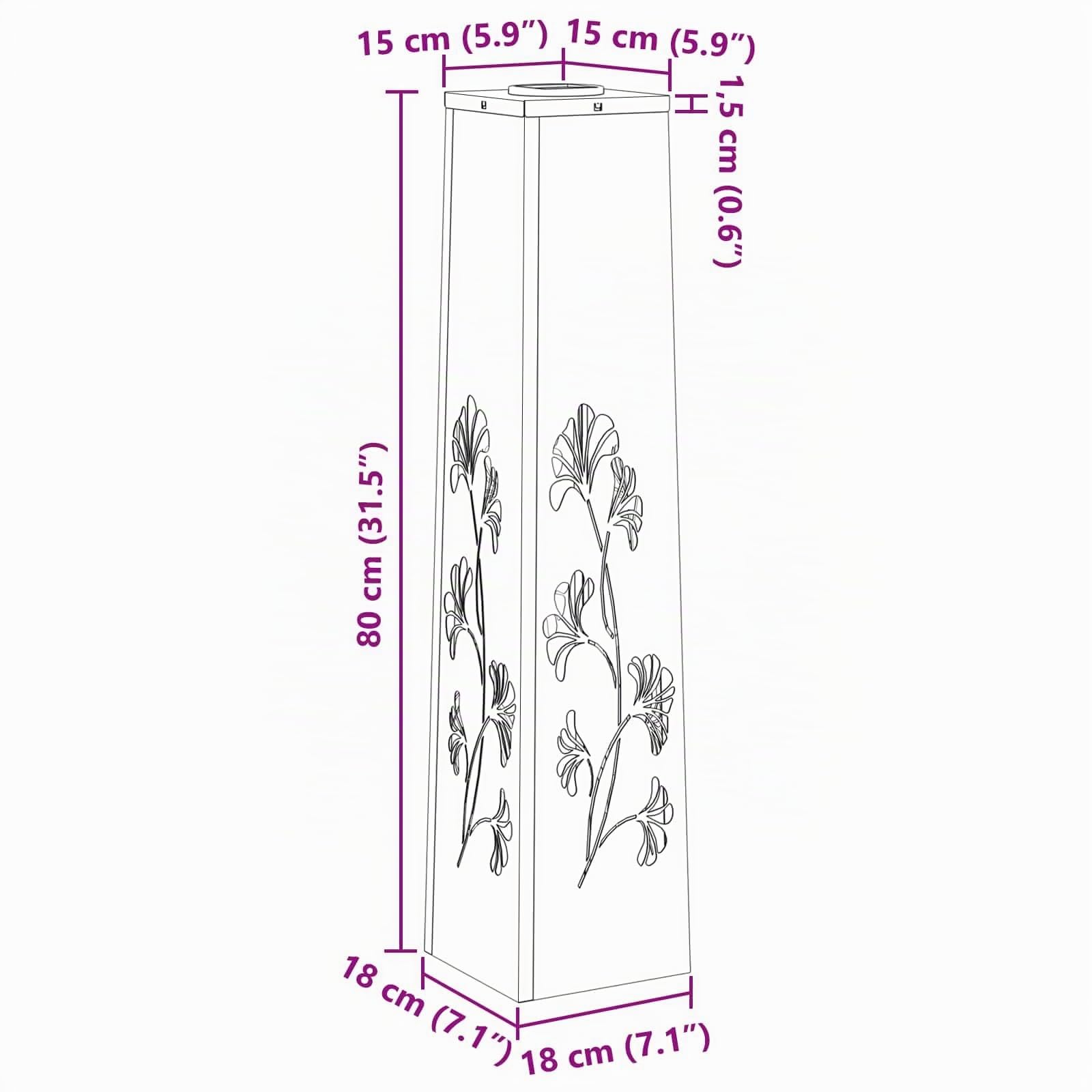 vidaXL Lumière de Chemin LED Solaire 2 pcs Rouillé Acier patiné, Éclairage Moderne de Jardin, Spots solaires pour chemins, lumières extérieures durables, déco paysagère