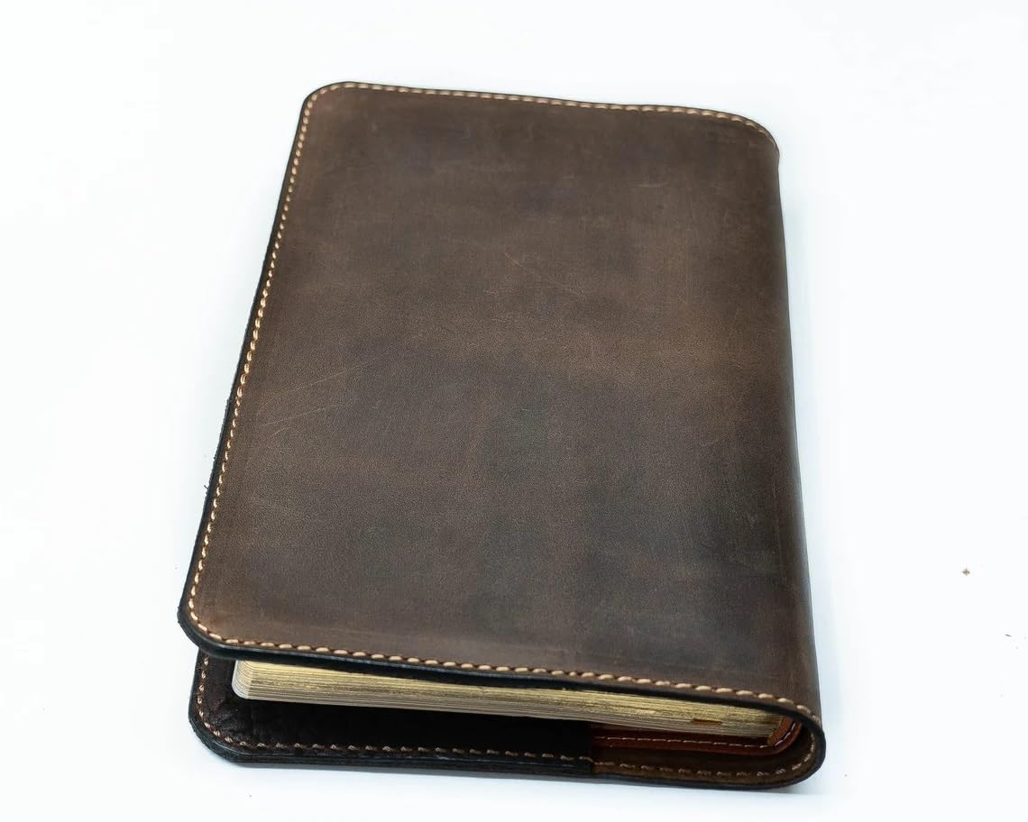 Genuine Leather KJV Large Print Bible. Option to Laser engrave name, initials or logo. Personalized Gift for Wedding, Baptism, Graduation or Birthday. Handmade in the USA. - Image 5