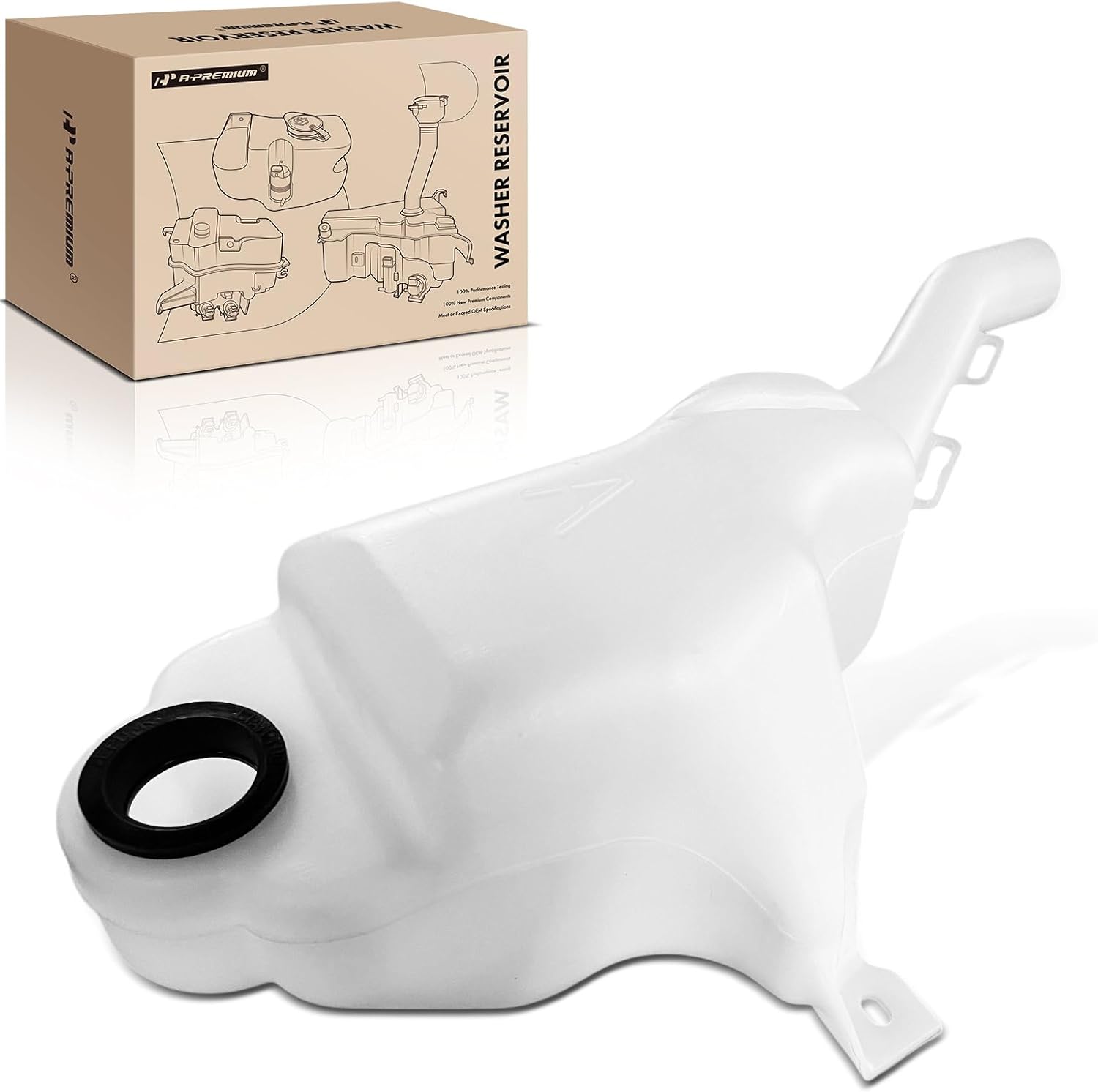 A-Premium Windshield Washer Reservoir Compatible with Select Honda Models - Civic 2006-2011, with (Bracket)