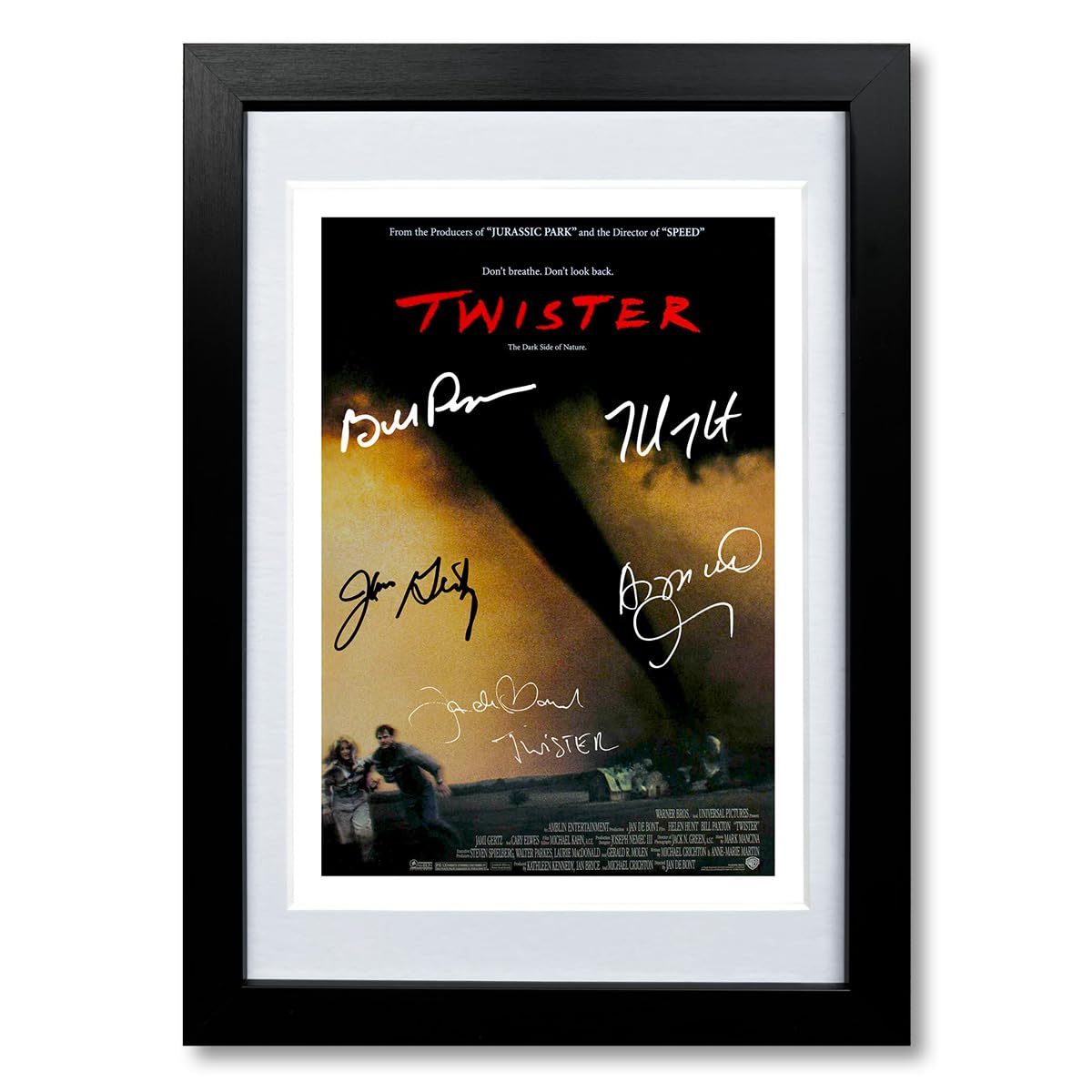 Mounted Gifts Trading A4 Framed & Mounted Twister Cast Signed Autograph Poster Photo Print Framed Memorabilia Gift Movie Film 1996 Helen Hunt Bill Paxton (A4 Framed & Mounted)
