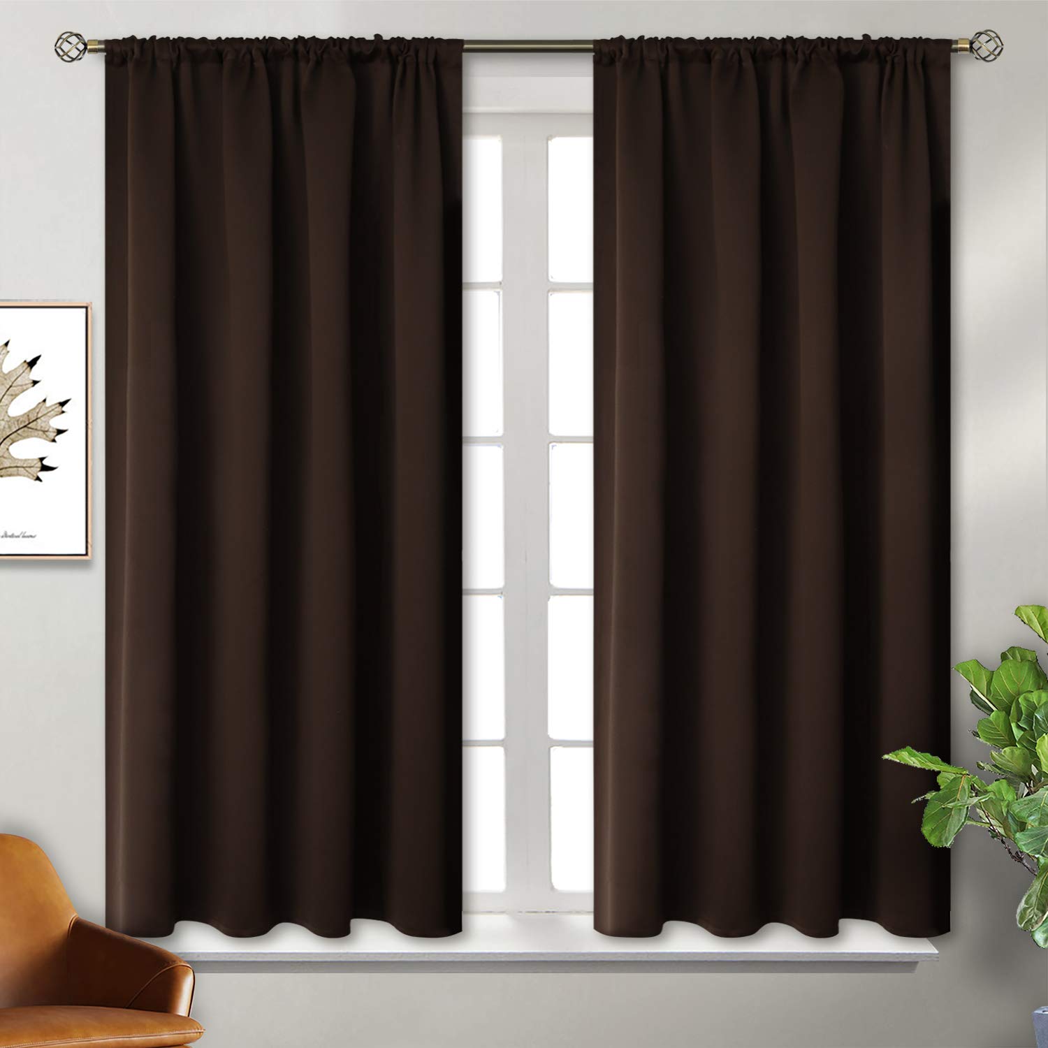Blue Brown Bedroom Curtains Curtains & Drapes 2023