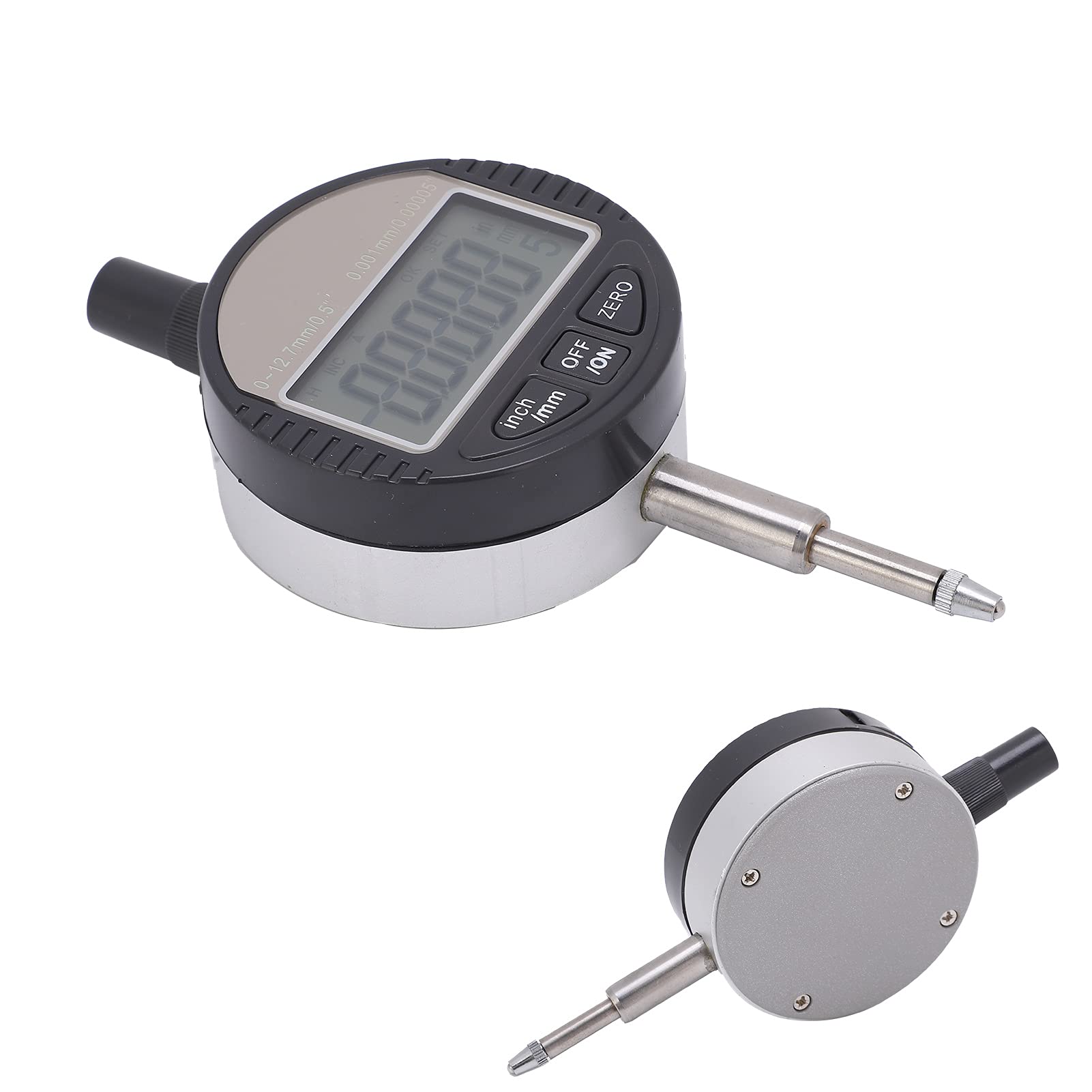 Indicador de Cuadrante de 0,001 Mm, de 0 a 12,7 Mm, Compatible con Lectura Métrica y en Pulgadas, Indicador de Cuadrante con Pantalla Digital para Fabricación de Maquinaria