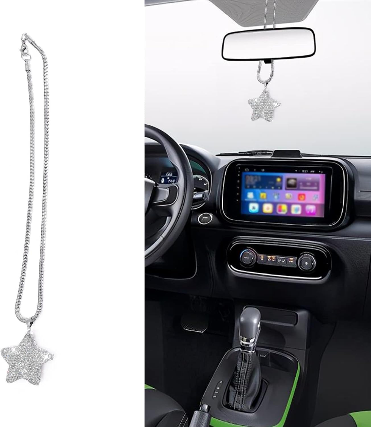 Rhinestone Hanging Car Ornament, Rhinestone Stars Hanging