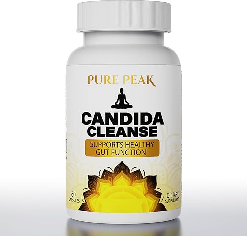 Candida Cleanse - Soporte intestinal y de colon (60 cápsulas) - para hombres y mujeres - Hierbas naturales para desintoxicación intestinal - Hoja de