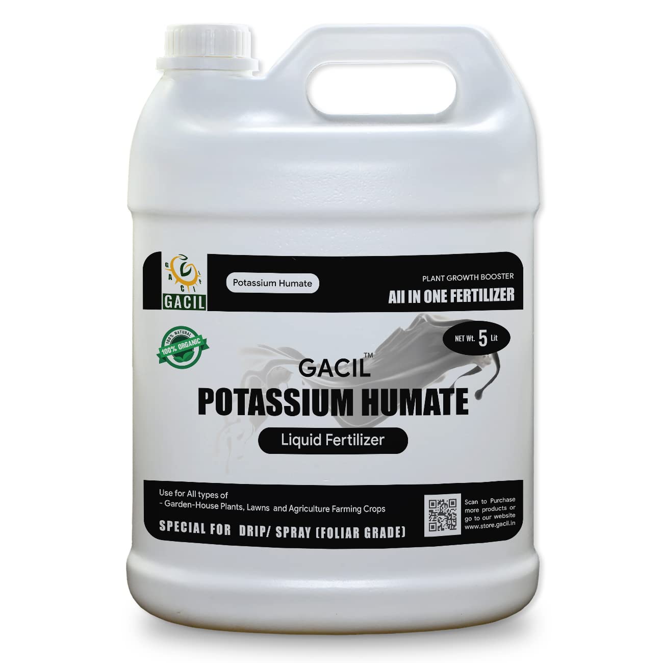GACIL® Potassium Humate Organic Liquid Fertilizer, Plant Growth Promoter For Garden Plants & Agriculture Crops 5 L (B0BTJ18FFM) Amazon Price History, Amazon Price Tracker